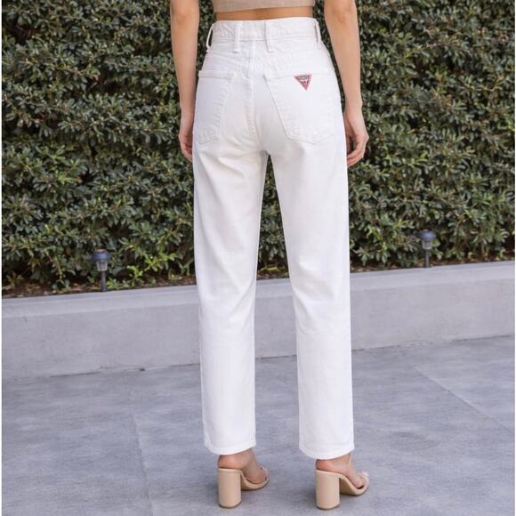 GUESS Denim - Vintage 1980s/ 1990s Denim White Guess Jeans Mom XS Grunge USA Made